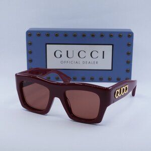 Gucci GG1772S 003 Square Sunglasses - Burgundy/Brown